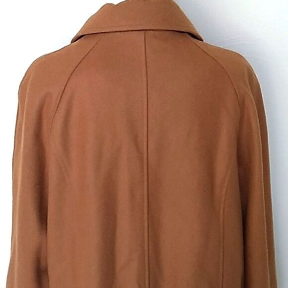 George Wool Blend Camel Color Coat & Scarf. Sz Large NWOT - Picture 9 of 15